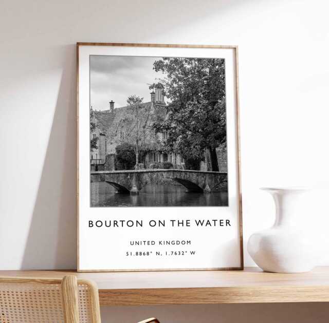 Bourton On The Water Print Cotswolds Village Wall Art - image 1