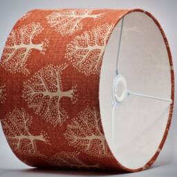Orange Oak Tree Lampshade, Table Floor Lamp/Ceiling Pendant, Small Medium Large 15cm 20cm 25cm 30cm 35cm 40cm UK Fabric Drum Light Shade - thumbnail 3