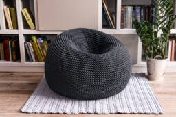 Giant Memory Foam Bean Bag Chair, Adult Floor Pillow, Filled, Ready For Use