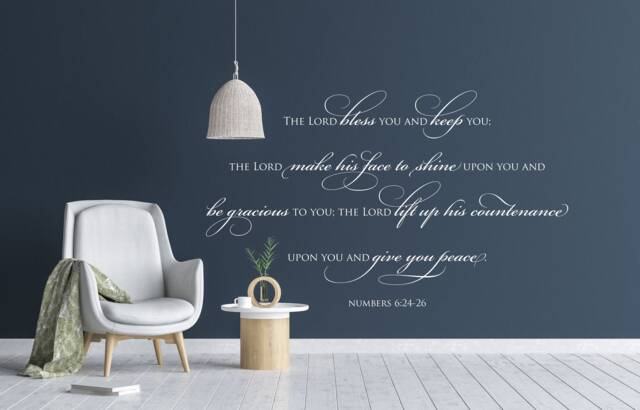 "Vinyl Wall Art Decal - Numbers 624-26 ""The Lord Bless You & Keep You..." - image 1