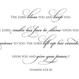 "Vinyl Wall Art Decal - Numbers 624-26 ""The Lord Bless You & Keep You..." - thumbnail 2