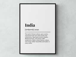 India Funny Definition Asia Gift Wall Art Print - thumbnail 1