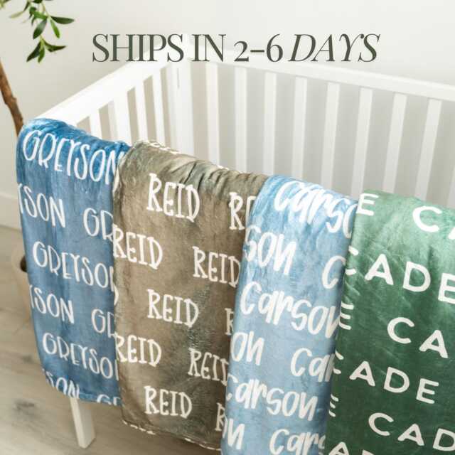 Personalized Name Blanket Baby Girl Gift For New Mom Boy Kids Kid Blue