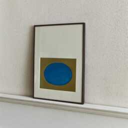 Yves - Cobalt Blue & Green Abstract Print - Minimal Wall Art For Modern Interiors - thumbnail 4
