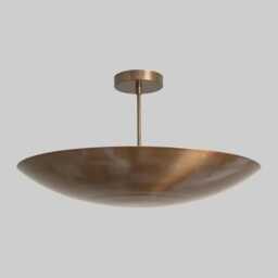 6 Light Elegant Ceiling Flushmount - Raw Brass Pendant Mid Century Modern Sputnik Chandelier - thumbnail 1