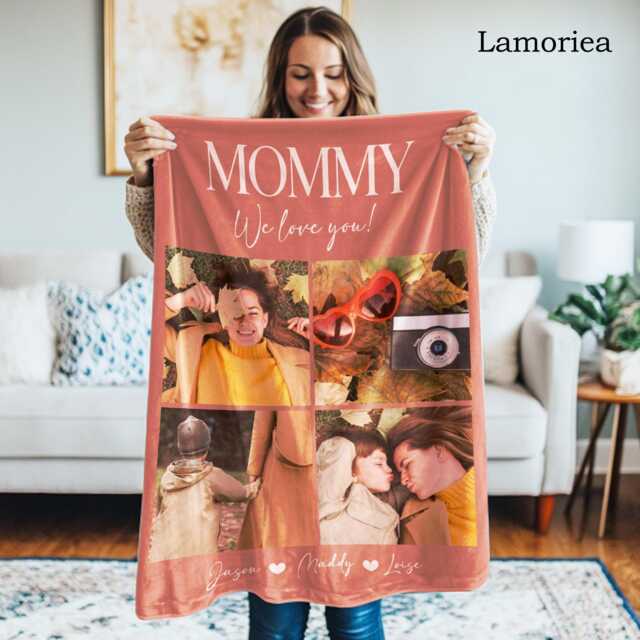 Custom Mom Blanket, New Gift, Grandma Gifts, Birthday Christmas Gift For Her, Best Ever, Mother's Day Gifts - image 1