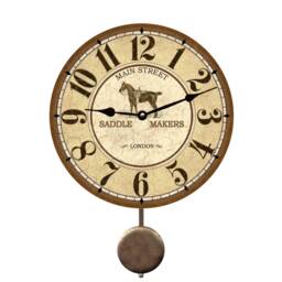 Main Street Saddle Makers Clock - Horse Wall Equestrian Clock - thumbnail 2