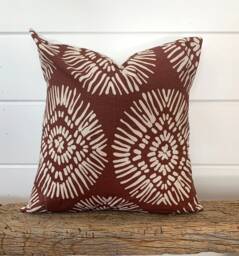 One Scott Living Pillow Cover, Dark Brown Medallion Pillow, Decorative Throw Pillow, Chocolate Accent - thumbnail 1