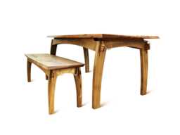 Quilpo Dining Bench. Sculptural Seating Handcrafted in Argentina - thumbnail 1