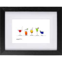 Sea Glass Rainbow Cocktails Picture - Wall Art Decor Kitchen - thumbnail 2