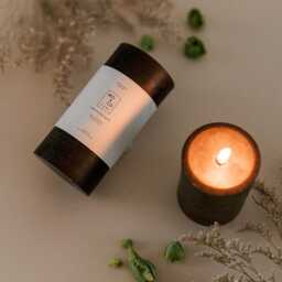 Beeswax Pillar Candles Pure Candles, Black Spring Decor, Easter Table Natural Handmade in Usa - thumbnail 2