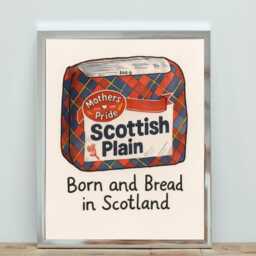 Born & Bread in Scotland Print - Mothers Pride Art Scottish Prints Funny - Print Only, Frame Not Included - thumbnail 2