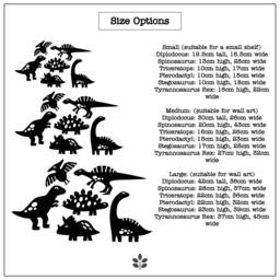 Dinosaur Wall Art Set Of 6 - Kids Playroom Decor T-Rex Stegosaurus Triceratops Diplodocus Pterodactyl Spinosaurus - thumbnail 2