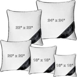 Duck Feather Cushions/Hollowfibre Cushion Pads Inners Inserts Fillers Scatter Square Filled Soft Sofa Bed Settee Decor All Sizes - thumbnail 2