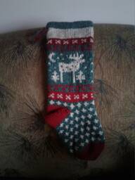 Hand Knitted Christmas Stocking