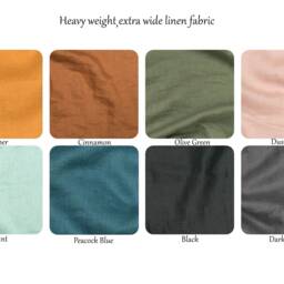 Wide & Heavy Linen Curtains. 264cm/104Inches Cinnamon Color Long Large Custom Size Linen - thumbnail 4