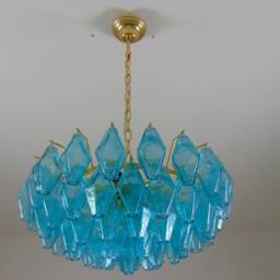 Murano Glass Polierdri Turquoise, Chandelier - thumbnail 2