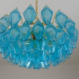 Murano Glass Polierdri Turquoise, Chandelier - thumbnail 3