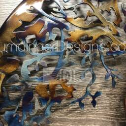 Tree Of Life Metal Wall Art - 28 Inch Diameter Stand-Offs Included Easy Install - thumbnail 3