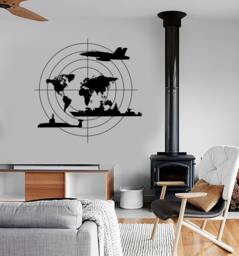 Wall Vinyl Warship Submarine Aircraft Guaranteed Quality Decal Mural Art 1639Dz - thumbnail 1