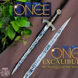 Once Upon A Time Sword Movie Excalibur Legendary Of Emma Swan & Killian Jones Men Gift +Sheath Home & Living Wall Decor - thumbnail 2