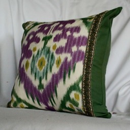"Bohemian Silk Velvet Pillow Cover Purple Magenta Decorative Cushion - 10""/16" - thumbnail 2