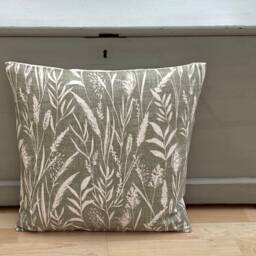 Wild Grasses Linen Cushion Cover Set Sage Green Country Home Decor - thumbnail 2