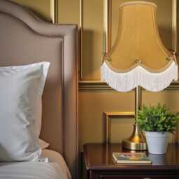 Antique Gold Fabric & Rose Buds Lampshade Handmade For Table & Floor Standard Lamps Shades, Wall Lights, Ceiling Lights - thumbnail 2