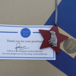 Labrador Wooden Star -Labrador Christmas Ornament Tree Decoration - Dog Hanging Mum Gift - thumbnail 4