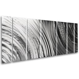 Modern Abstract Metal Wall Art Silver Aluminum Sculpture By Brian M Jones - thumbnail 2