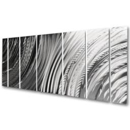 Modern Abstract Metal Wall Art Silver Aluminum Sculpture By Brian M Jones - thumbnail 3