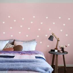 Heart Wall Decals Kids Room Decor, Stickers in 4cm 5cm & 10cm, Peel Stick, White Gold Decal Decor For Home - thumbnail 3