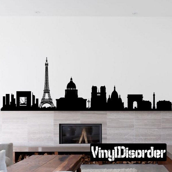 Paris France Skyline Vinyl Wall Decal Or Car Sticker Ss105Et - image 1