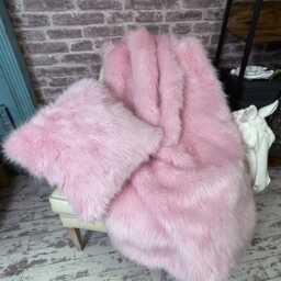 Bubblegum Pink Faux Fur Throw - Handmade Luxury Bedspread - thumbnail 4