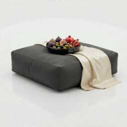 Grey Square Bean Bag Floor Cushion Indoor/Outdoor Pillow Seat - 60cm - thumbnail 1