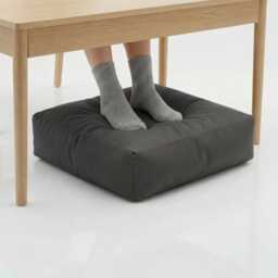 Grey Square Bean Bag Floor Cushion Indoor/Outdoor Pillow Seat - 60cm - thumbnail 2