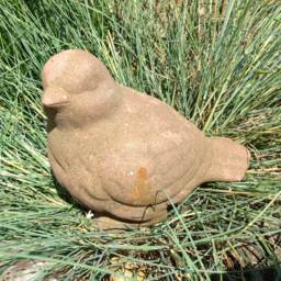 Bird Sparrow Left Sculpture Figure Art Sandstone Antique Look S 31 - thumbnail 2