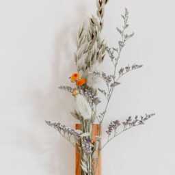 Hirondelle With Flowers. Stem Vase. Handmade in France - thumbnail 2