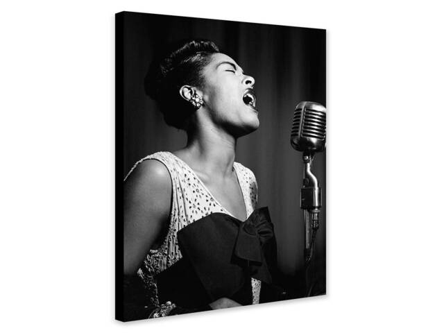Billie Holiday Vintage Art Print - Framed Or Rolled Canvas - image 1