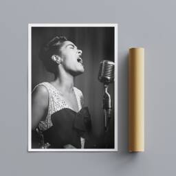 Billie Holiday Vintage Art Print - Framed Or Rolled Canvas - thumbnail 3