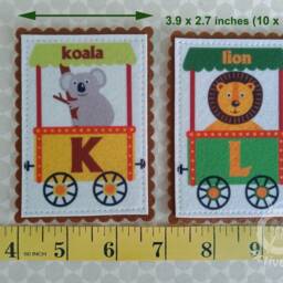 Felt Alphabet Flashcards Abc Animal Train Learning Toy - thumbnail 3