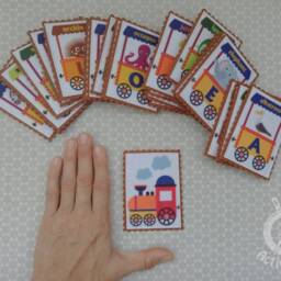 Felt Alphabet Flashcards Abc Animal Train Learning Toy - thumbnail 4