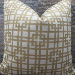 Designer Pillow Cover, Gtlsg, Jacquard, Honey - thumbnail 3