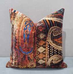 Mulberry Home Lomond Velvet Multi Fabric Cushion Cover 45x45 cm - thumbnail 1