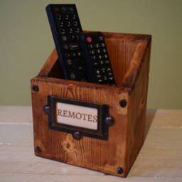Remote Controll Holder Tv Tidy Wooden Bits & Bobbs Storge - thumbnail 2
