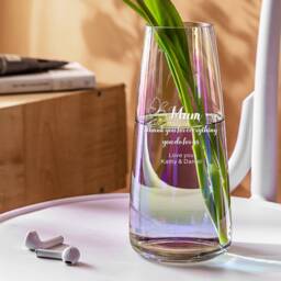 Personalised Vase For Flower Engraved Glass Mothers Day Gifts Mum Grandma Women Custom Vases Gift - thumbnail 1