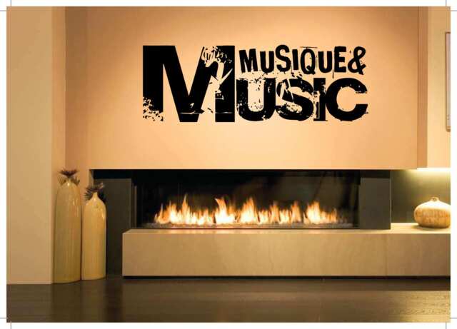 Music Wall Decals Big Treble Clef Notes Vinyl Hand-Made Quotes Sayings Words Arts Lettering Stickers For Rooms-Vg094 - image 1