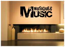 Music Wall Decals Big Treble Clef Notes Vinyl Hand-Made Quotes Sayings Words Arts Lettering Stickers For Rooms-Vg094 - thumbnail 1