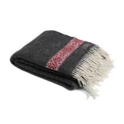 Handmade Wool Throw Blanket, Latvian Nordic Design - thumbnail 4