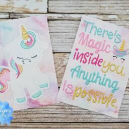 Unicorn Light Fill Applique Design - 5x7 Design Embroidery Digital Design Only Pillow Sketch - thumbnail 3